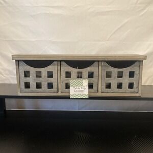 Rustic‎ Farmhouse Country Table Top Drawers Organizer 19 in x 6 in x 4 in